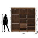 Ver imagem 2 de Guarda Roupa Roupeiro Casal Elegance com Espelhos 06 Portas 02 Gavetas Imbuia Rústico Vila Rica