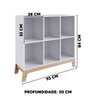 Estante para Quarto Infantil 6 Nichos Branco Milo Jm Móveis - 4