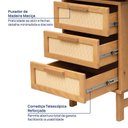 Ver mais imagens de Escrivaninha Mesa de Escritório em L Ripada Madeira Maciça 150cm Magna CabeCasa MadeiraOriginals Bege Marrom Mel