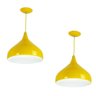 Kit 2 Lustres Pendente Aladim Amarelo 31cm - 1