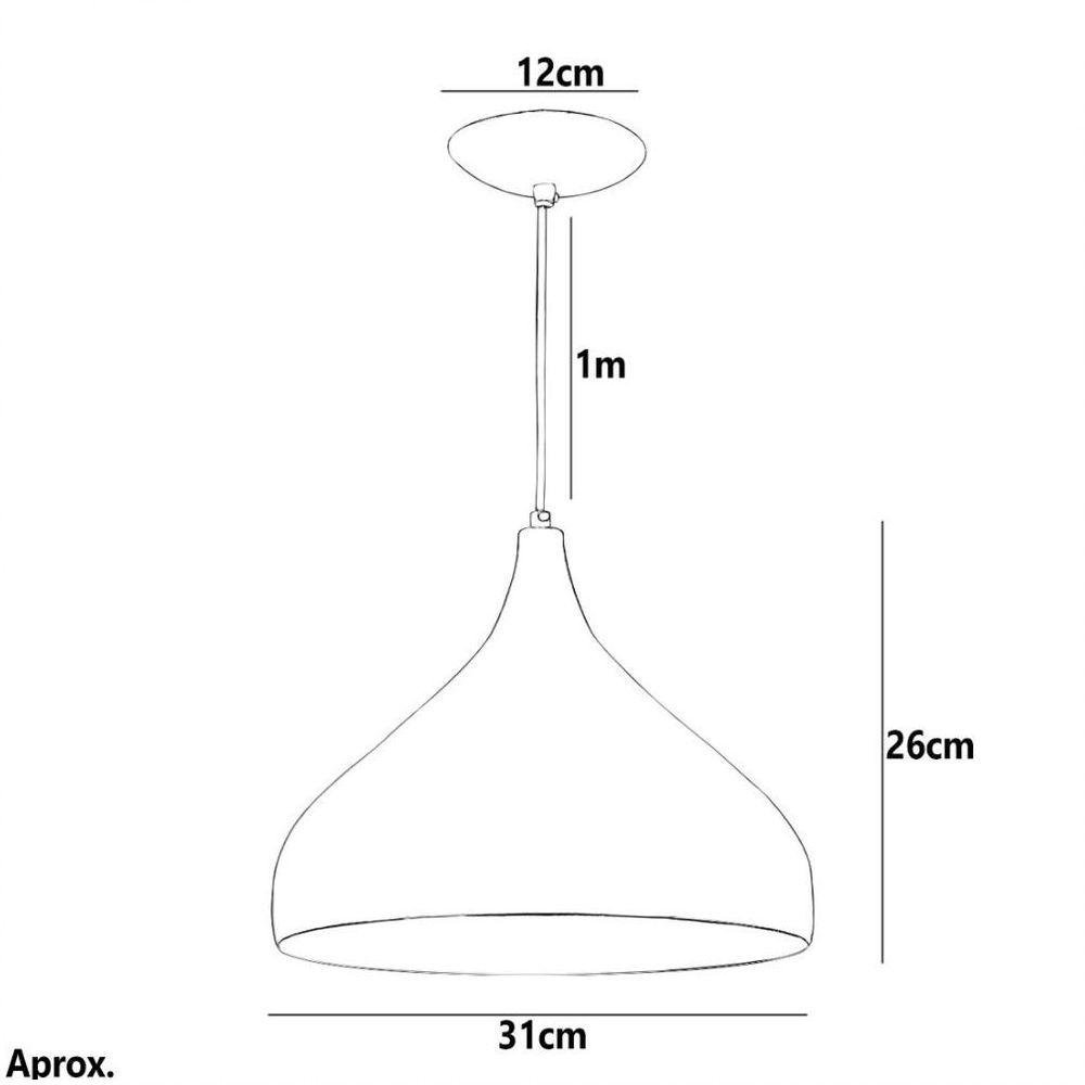 Kit 2 Lustres Pendente Aladim Amarelo 31cm - 2
