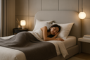 Ver imagem 2 de Cama Estofada Casal Minimalista Moderna Estilo Decor Clean Boucle Cinza