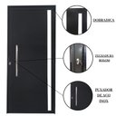 Ver imagem 3 de Porta Lambril de Alumínio 210 X 80cm com Puxador e Vidro Linha Veneza  Abertura Direita