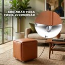 Ver imagem 2 de Puff 5 em 1 Multifuncional Banco Compacto em Aço Resistente:marrom