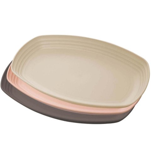 Kit 24 Travessas Bambu 29x18x3cm Lines Lyor Petiscos Frios