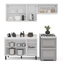 Ver imagem 6 de Armário de Cozinha Modulada 3 Peças 200cm com Tampo 250087 Amara Politorno