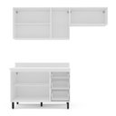 Ver imagem 4 de Armário de Cozinha Modulada 3 Peças 200cm com Tampo 250087 Amara Politorno