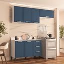 Ver imagem 1 de Armário de Cozinha Modulada 3 Peças 200cm com Tampo 250087 Amara Politorno