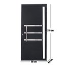 Ver imagem 4 de Porta Lambril de Alumínio 210 x 80cm com Friso e Visor Linha Veneza Lado Esquerdo