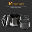 Ver mais imagens de Panela de Pressão Elétrica Wap Wppe1 6l Antiaderente com 10 Travas de Segurança 1000w 127v