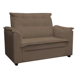 Sofá 2 Lugares Pequeno Confortável 1,40m Marrocos Bellamado:marrom - 2