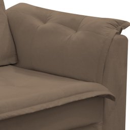 Sofá 2 Lugares Pequeno Confortável 1,40m Marrocos Bellamado:marrom - 3