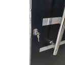 Ver mais imagens de Porta Lambril de Alumínio 210 x 90cm com Friso e Visor Linha Veneza  Abertura Direita