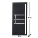 Ver imagem 4 de Porta Lambril de Alumínio 210 x 90cm com Friso e Visor Linha Veneza  Abertura Direita