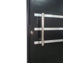 Ver imagem 7 de Porta Lambril de Alumínio 210 x 90cm com Friso e Visor Linha Veneza  Abertura Direita