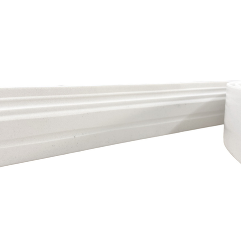 Rodapé Eva Autocolante Flexível Ocean 7cmx1cm 25 Metros - Branco