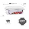Conjunto 5 Potes Vidro Hermético Marmita Mantimentos 640ml - 2