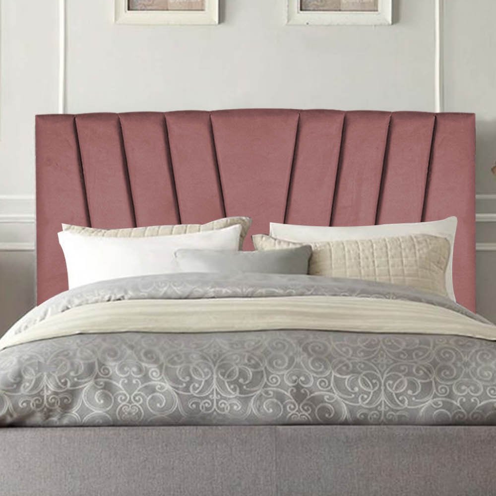 Cabeceira Estofada Bélgica 140cm Casal Para Cama Box Quarto Suede Rose Gold - Ahazzo Móveis - 1