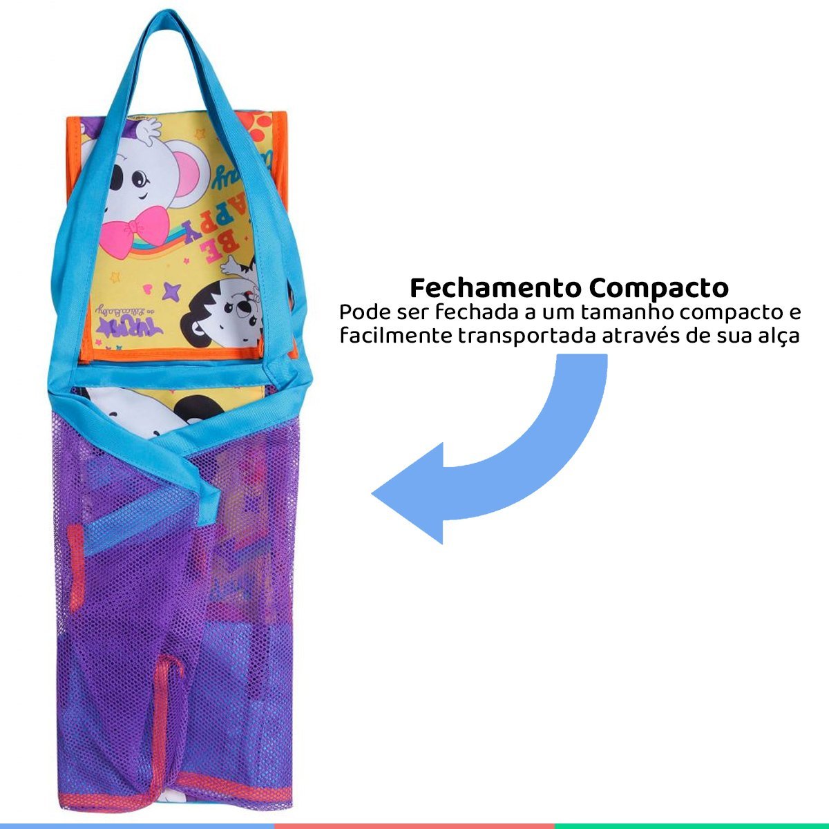 Bolsa De Transporte Para Organização De Brinquedos Infantil Sacola Multiuso Turma Da Lillica Baby Go - 4