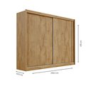 Ver imagem 6 de Guarda Roupa Creta com 2 Portas 100% Mdf Amêndoa Off White - Móveis Europa
