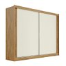 Guarda Roupa Creta com 2 Portas 100% Mdf Amêndoa Off White - Móveis Europa - 2