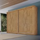 Ver imagem 3 de Guarda Roupa Creta com 2 Portas 100% Mdf Amêndoa Off White - Móveis Europa