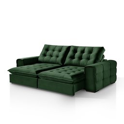 Sofá Retrátil e Reclinável Galliano 2,10m - Fortbello Estofados:verde - 4