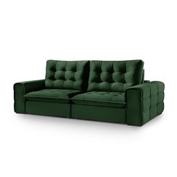 Sofá Retrátil e Reclinável Galliano 2,10m - Fortbello Estofados:verde - 2