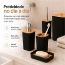 Ver imagem 6 de Conjunto Preto para Banheiro 5 Pecas Linha Istambul