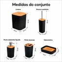 Ver imagem 3 de Conjunto Preto para Banheiro 5 Pecas Linha Istambul