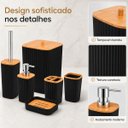 Ver imagem 5 de Conjunto Preto para Banheiro 5 Pecas Linha Istambul