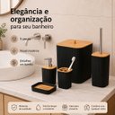 Ver imagem 4 de Conjunto Preto para Banheiro 5 Pecas Linha Istambul
