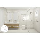 Ver imagem 2 de Kit de Acessórios para Banheiro com 4 Peças em Aço Inox Polido Brilhante Linha Tessália com Toalheir