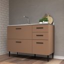 Ver mais imagens de Cozinha Modulada 4 Peças 10 Portas e 2 Gavetas Bárbara