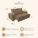 Ver imagem 3 de Sofá Retrátil e Reclinável 2,10m Suede Miami