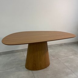 Mesa de Jantar Cone Oval Orgânica 180x100 Cm Freijó - 6