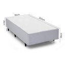 Ver imagem 3 de Base Box Solteiro Desmontável 96x203x39cm Cinza