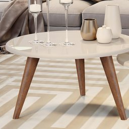 Conjunto de Mesas de Centro Pés Palito Isis Off White - 5