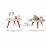 Conjunto de Mesas de Centro Pés Palito Isis Off White - 2