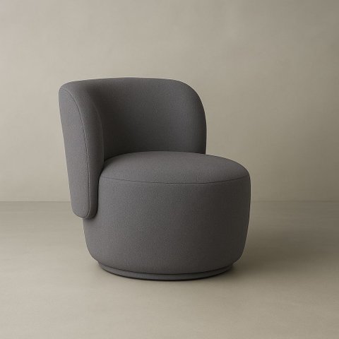 Poltrona Orgânica Biet Bouclé Premium - Cinza