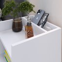 Ver imagem 3 de Kit 2 Mesinha de Cabeceira para Quarto Cama Branco