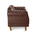 Ver imagem 6 de Poltrona Decorativa Marrom Corino Sintético Chesterfield Clássica Duque Yescasa