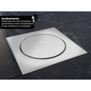 Ver imagem 2 de Ralo Quadrado Embutido Click Inteligente em Aço Inox Polido 15x15cm