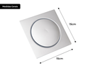 Ver imagem 5 de Ralo Quadrado Embutido Click Inteligente em Aço Inox Polido 15x15cm