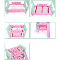 Brinquedo Berço com Escorregador - Modelo Beliche Cor:rosa - 6