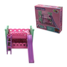 Brinquedo Berço com Escorregador - Modelo Beliche Cor:rosa - 8