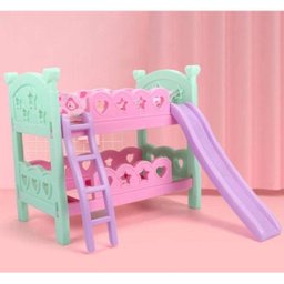 Brinquedo Berço com Escorregador - Modelo Beliche Cor:rosa - 2