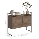Ver imagem 3 de Buffets Jogo Porto de Savana 5 Portas 1 Prateleira MDP 120cm Affara Plata Móveis