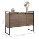 Ver imagem 4 de Buffets Jogo Porto de Savana 5 Portas 1 Prateleira MDP 120cm Affara Plata Móveis