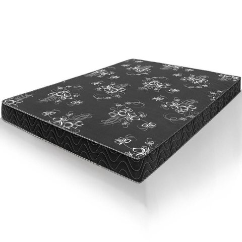Colchão Casal Andes Liso Preto Espuma D20 138x188x12cm